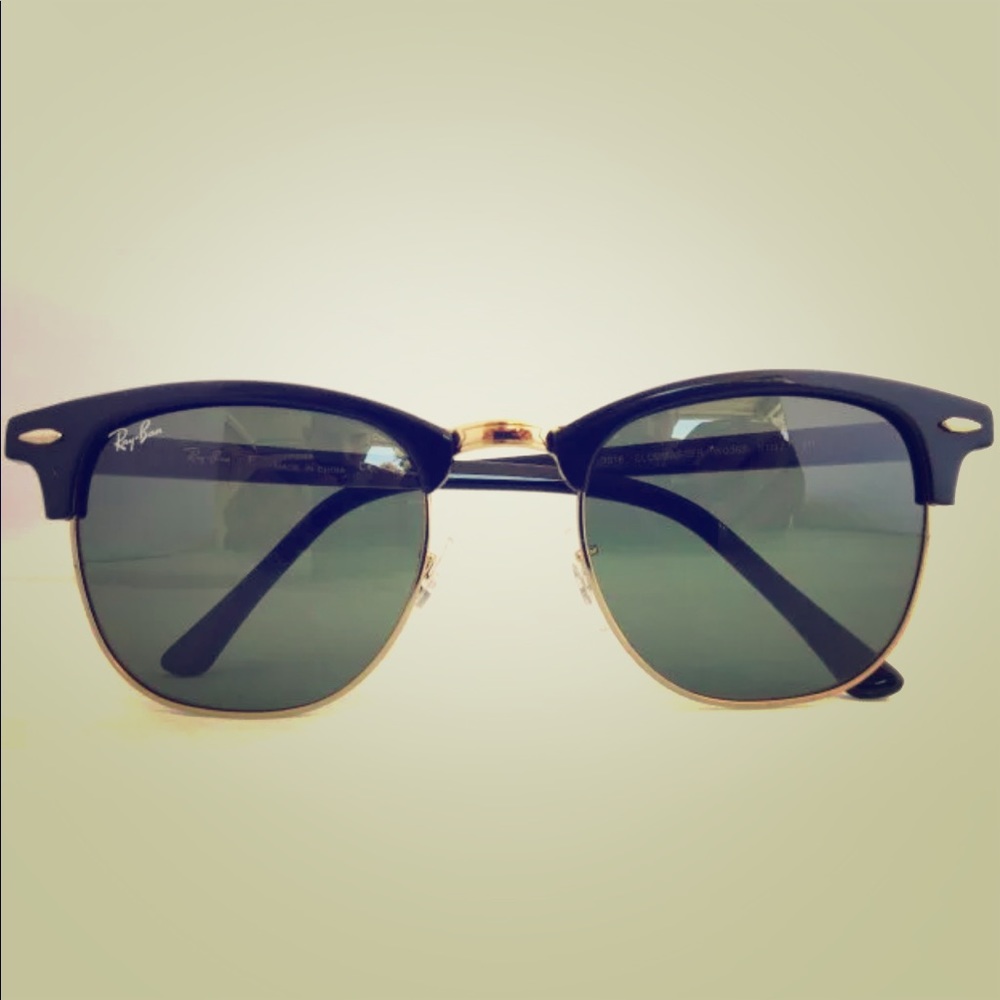 Ray Ban 3016 W0365 Clubmaster Black Sunglasses